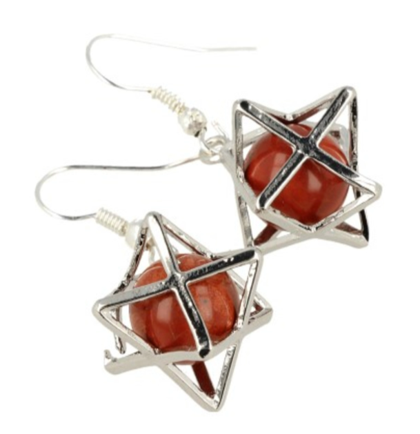 Jaspis Rood oorbellen