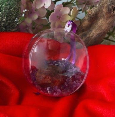 Kerstbal Amethist met Carneool