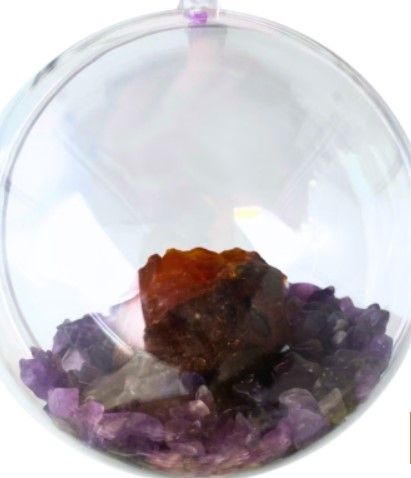 Kerstbal Amethist met Carneool