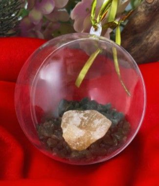 Kerstbal Aventurijn en Calciet Geel