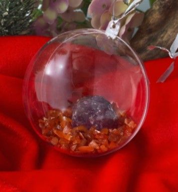 Kerstbal Carneool met Amethist