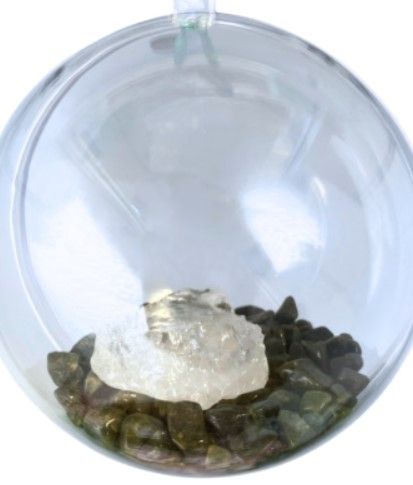 Kerstbal Epidoot met Bergkristal