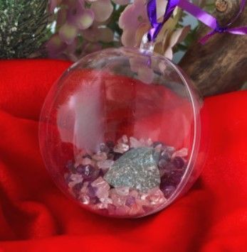 Kerstbal Gouden Driehoek met Aventurijn