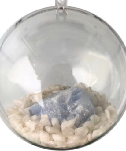 Kerstbal Sneeuwkwarts met Calciet Blauw