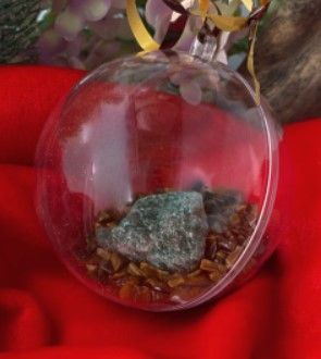 Kerstbal Tijgeroog met Fuchsiet