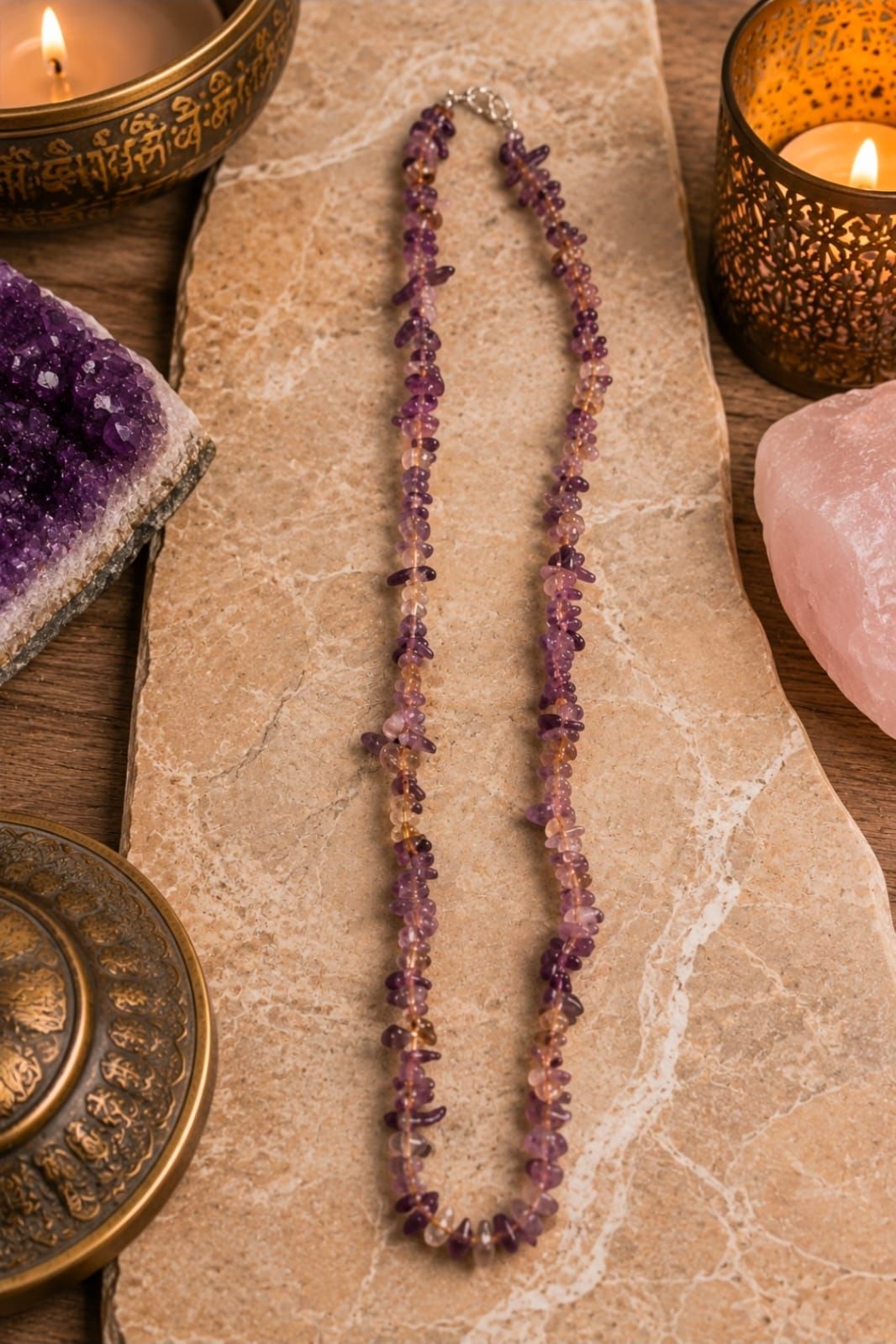 Ametrine Necklace - Split Beads
