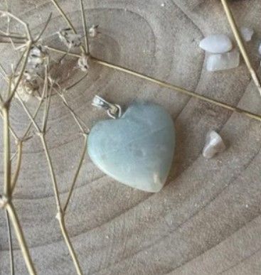 Ketting hanger Amazoniet - Hart / 2 cm