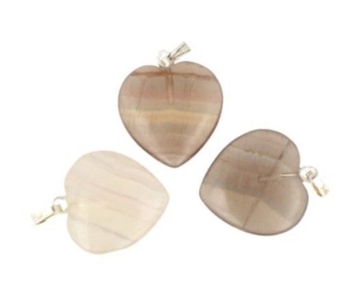 Ketting hanger Fluoriet - Hart / 2 cm