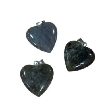 Ketting hanger Labradoriet - Hart / 2 cm