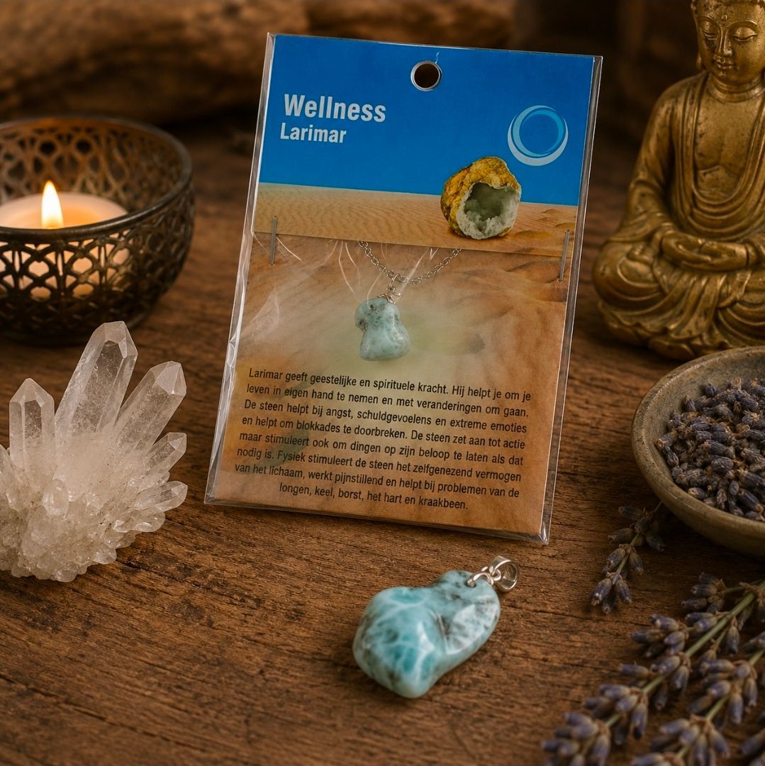Larimar Health Pendant   Necklace