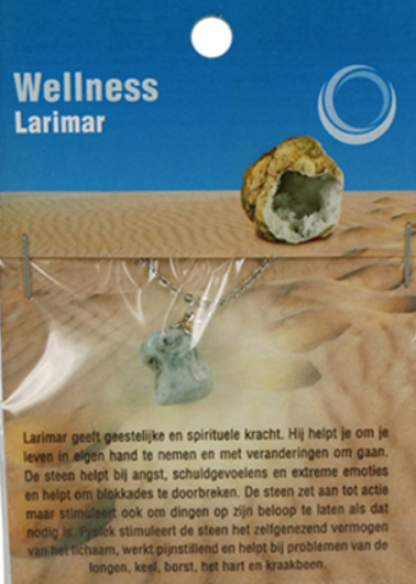 Larimar Gezondheidshanger + Ketting