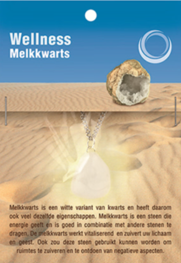 Melkkwarts/ Sneeuwkwarts Gezondheidshanger + Ketting