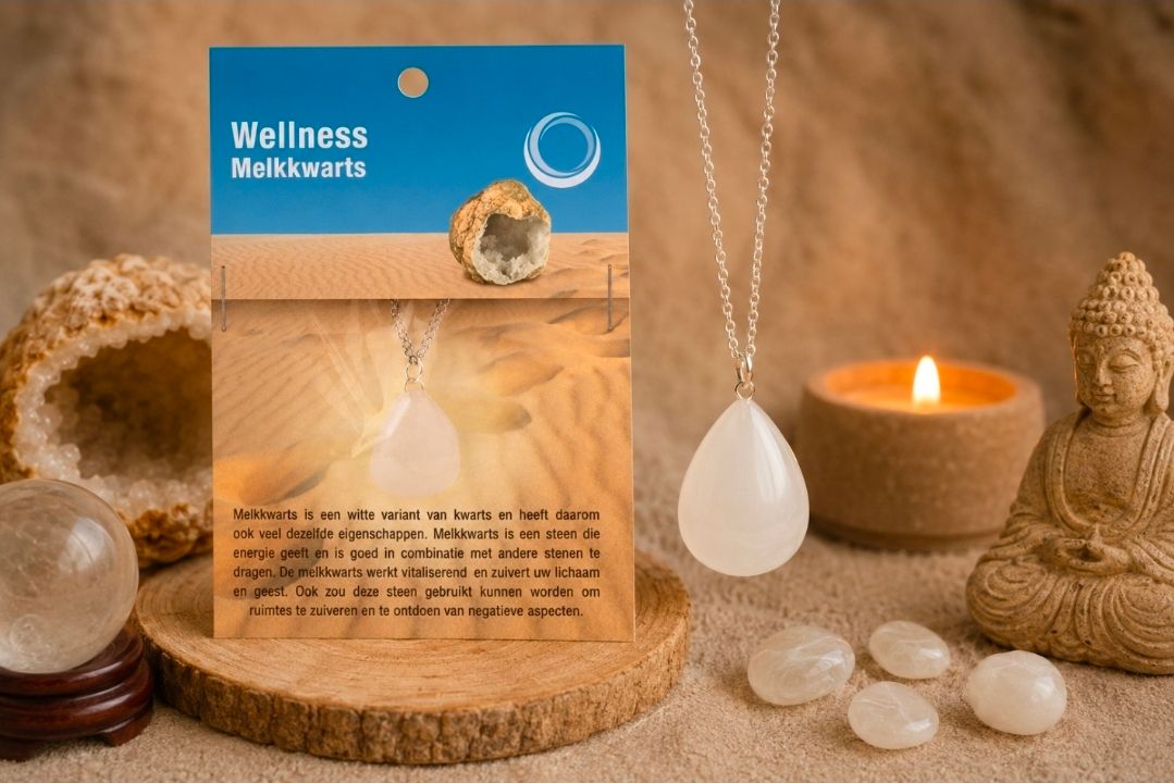 Milk Quartz/Snow Quartz Health Pendant   Necklace