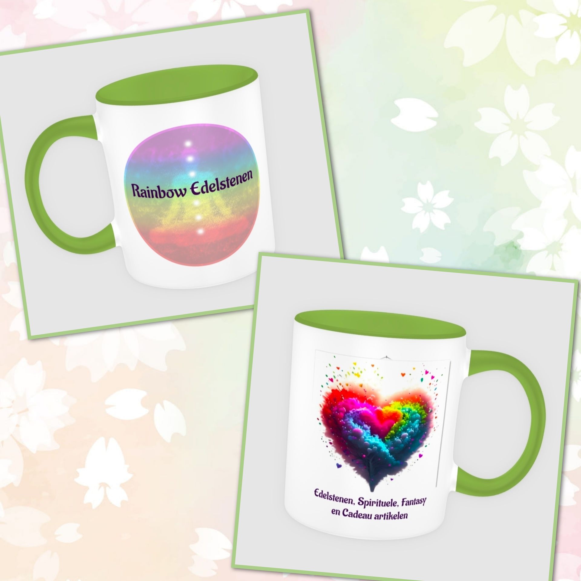 Beker Rainbow Edelstenen - Groen