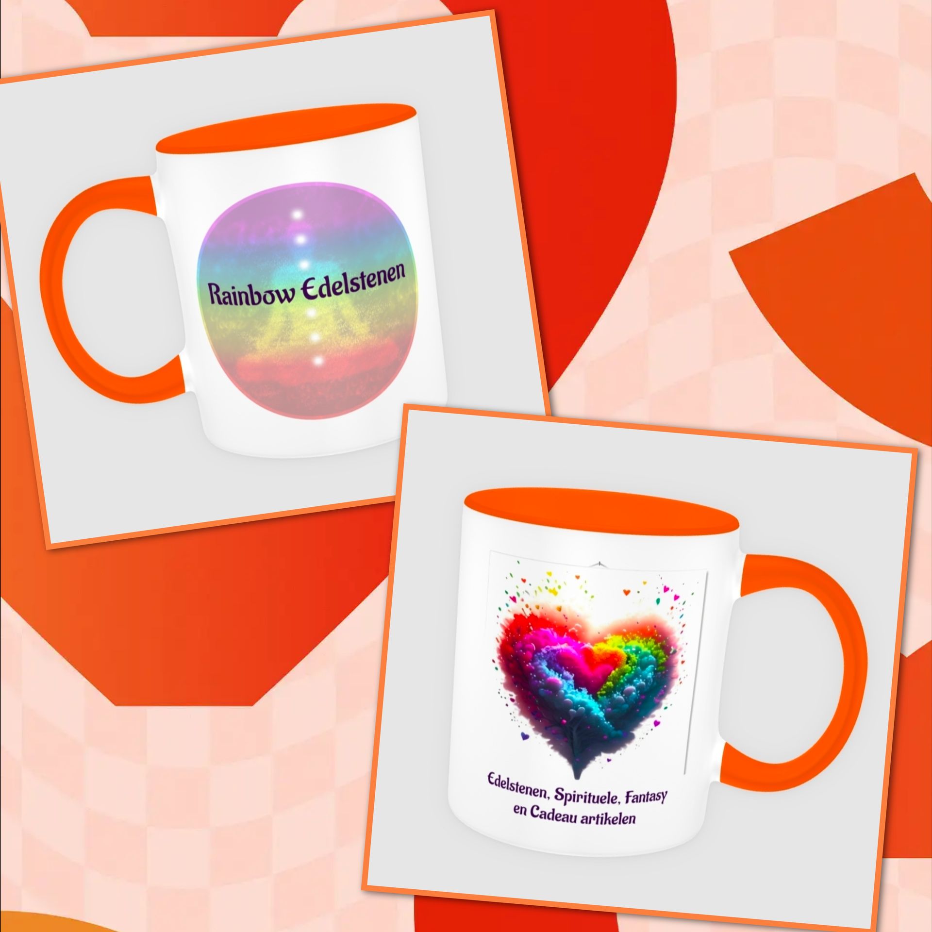 Beker Rainbow Edelstenen - Oranje