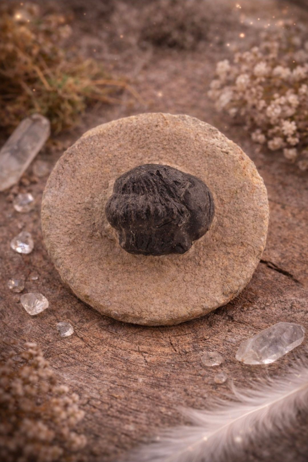 Mooi Trilobiet Fossiel / Zwart - 2 cm