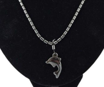Mooie Ketting Hematiet - Dolfijn
