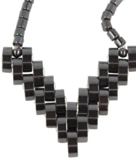 Mooie Ketting Hematiet - Halve Maan