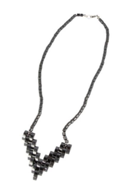 Mooie Ketting Hematiet - Halve Maan