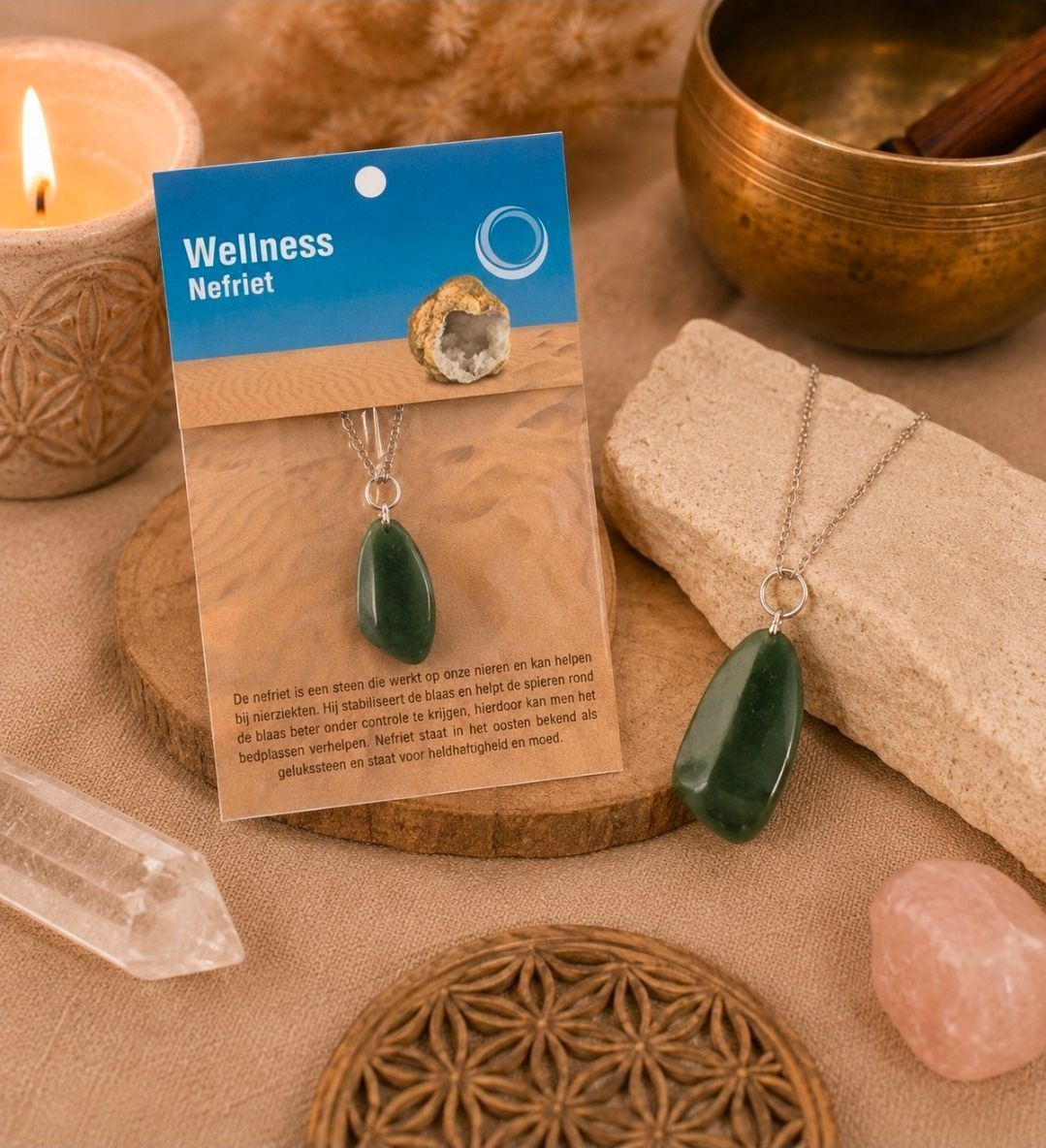 Nephrite Health Pendant   Necklace