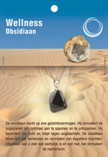 Obsidiaan Gezondheidshanger + Ketting