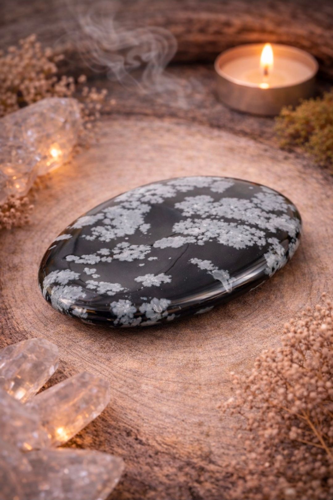 Obsidiaan Sneeuwvlok 5- 6 cm