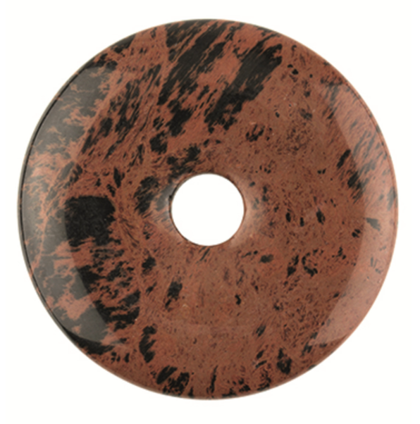 Obsidiaan Mahonie Donut - 3 cm