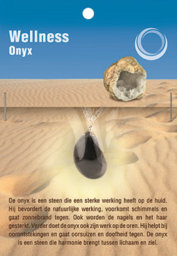 Onyx Gezondheidshanger + Ketting