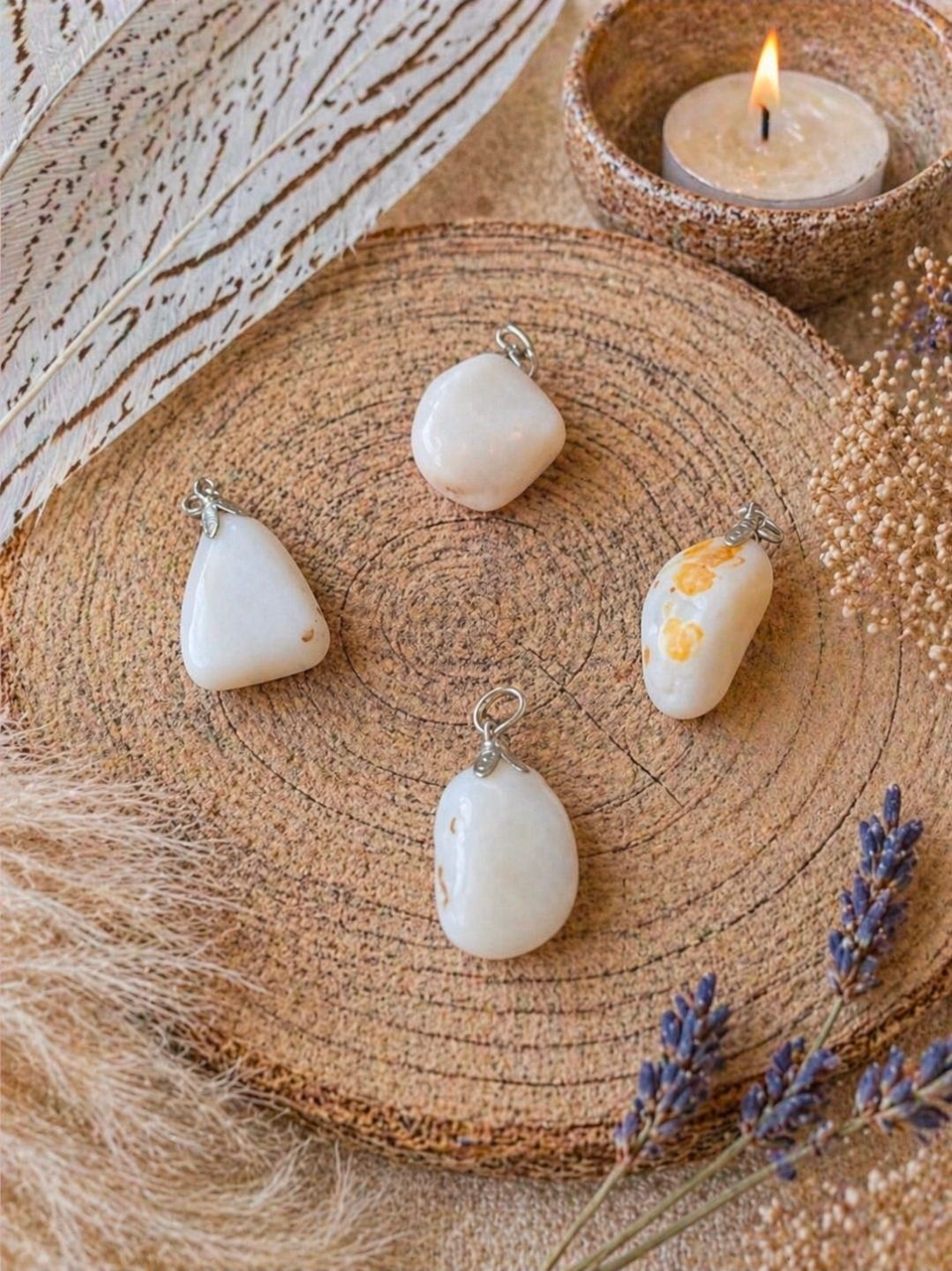 White Opal Pendant (October birthstone)