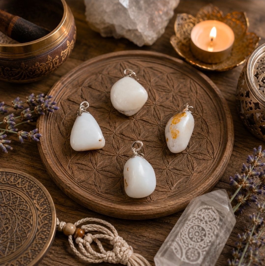 White Opal Pendant (October birthstone)
