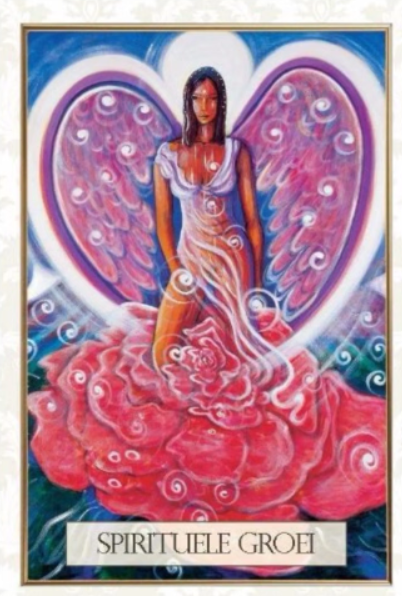 Omslag van orakelkaarten: boomstam met hart, titel 