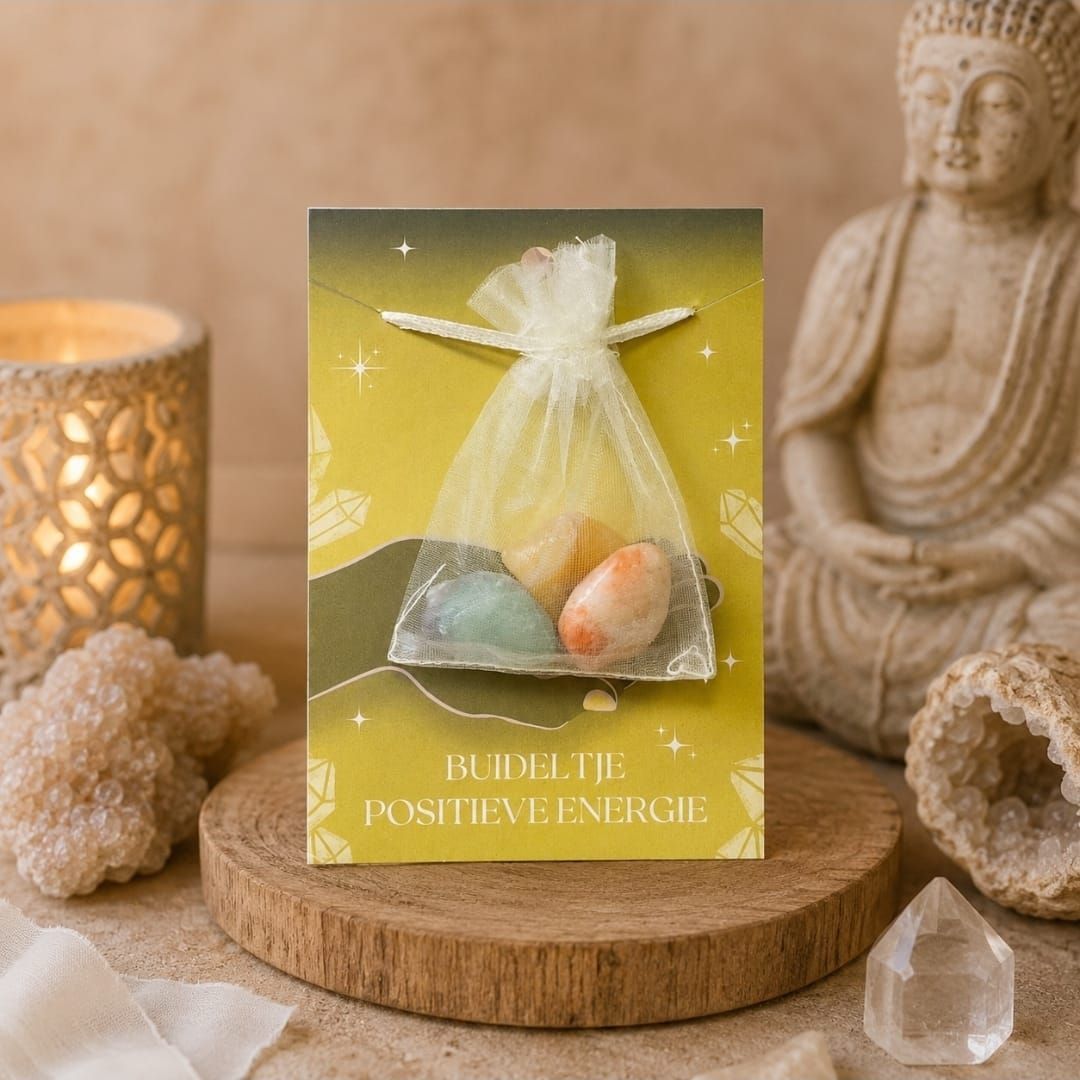 Positive Energy - Gemstone set with Sunstone, Fluorite and Yellow Calcite