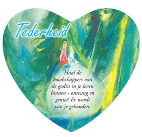 Hartvormige kaart met de titel 