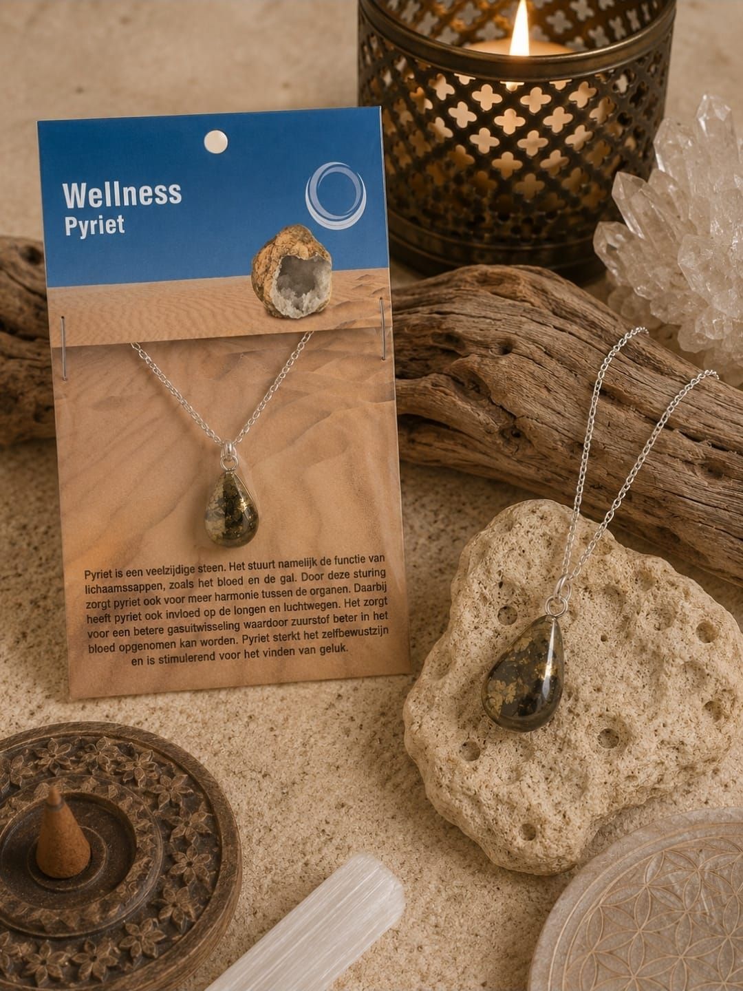Pyrite Health Pendant   Necklace