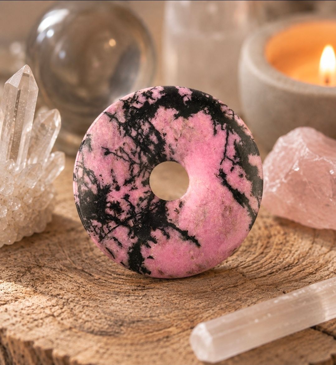 Rhodonite Donut - 30 mm
