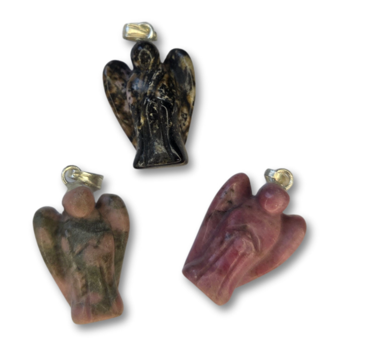 Rhodoniet Engelen Hanger - 2 cm