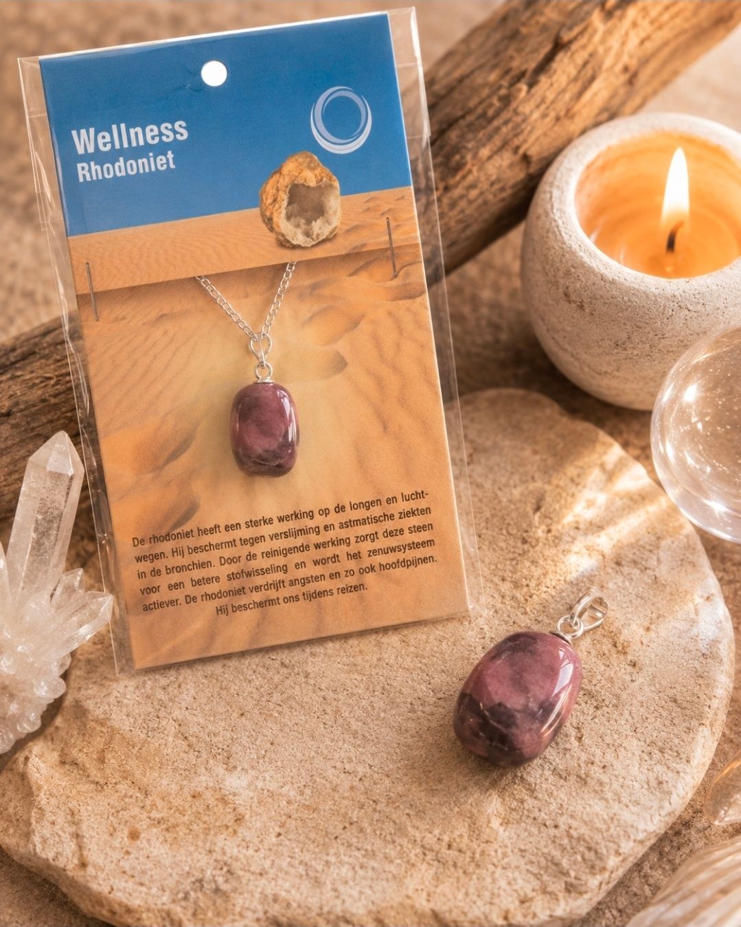 Rhodonite Health Pendant Necklace