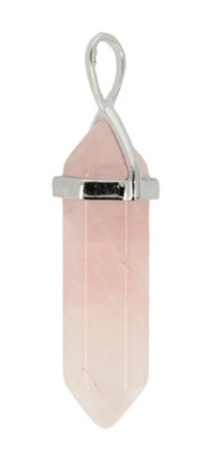 Rozekwarts Dubbeleinder - Hanger / 4,3 cm