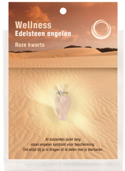 Rozekwarts Engel Hanger / 2 cm