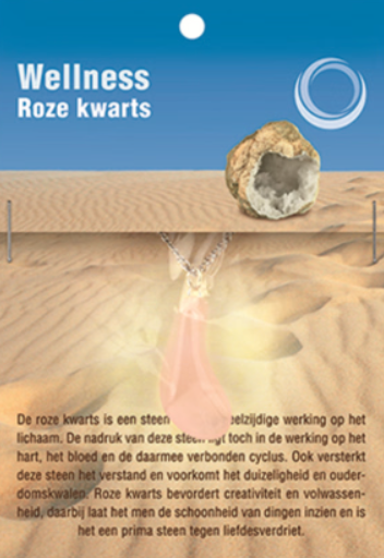Rozekwarts Gezondheidshanger + Ketting