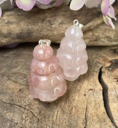 Rozekwarts Kerstboomhanger