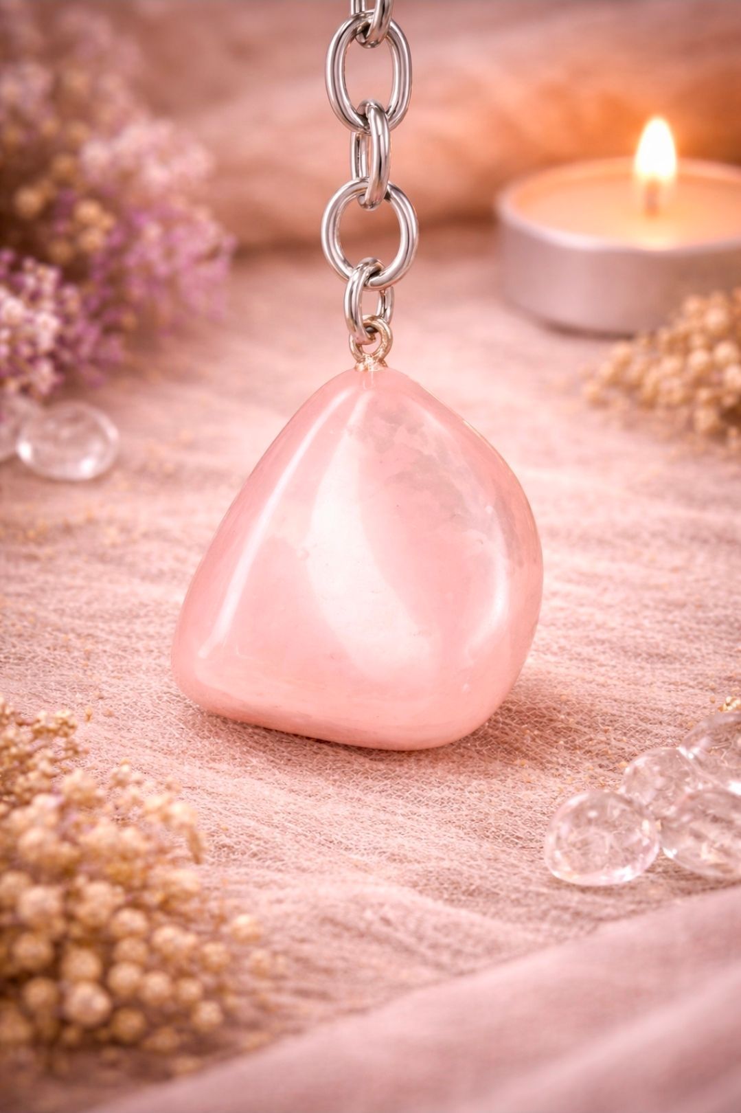 Rozenkwarts Sleutelhanger