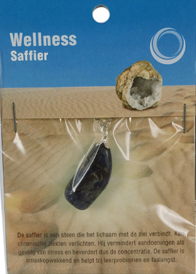Saffier Gezondheidshanger + Ketting