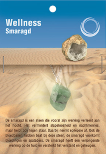 Smaragd Gezondheidshanger + Ketting