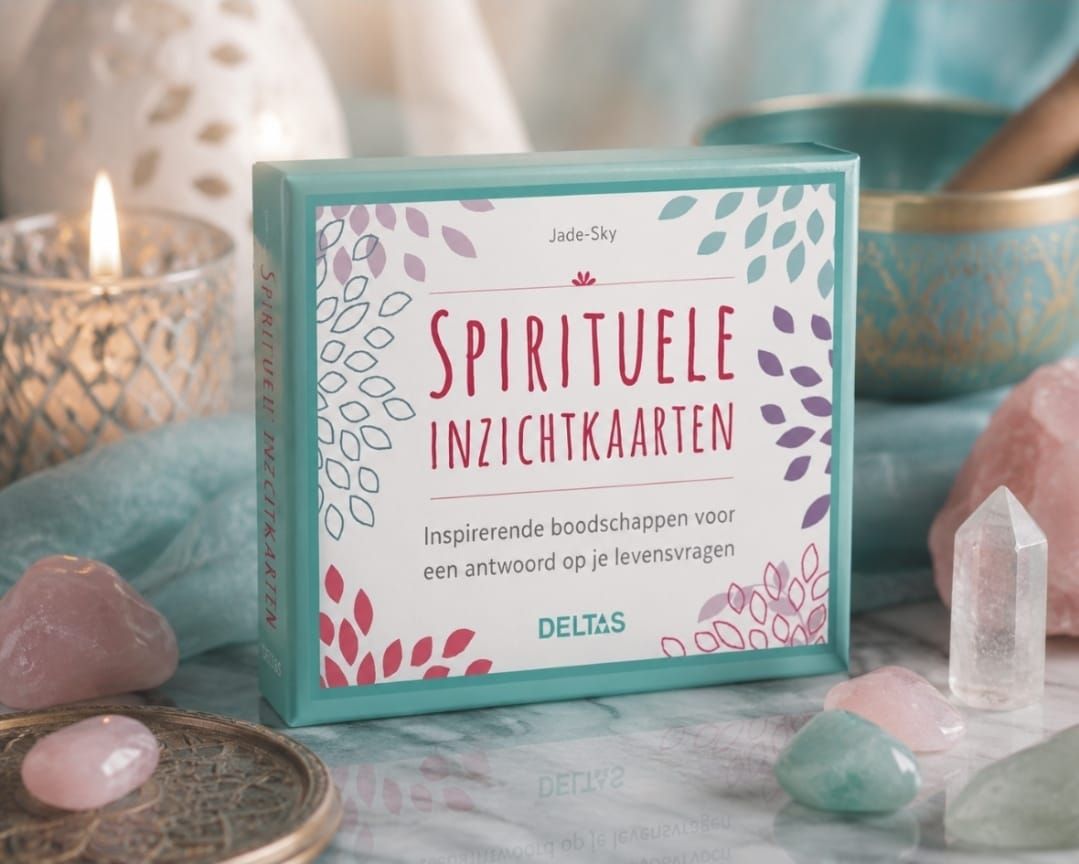 Een turquoise doos met het opschrift 