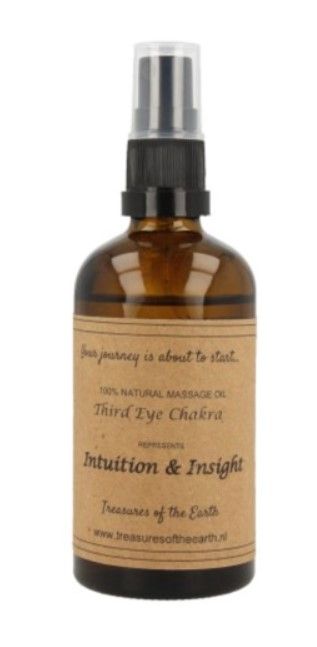 Spirituele Massage olie - Derde Oog Chakra 100 ml