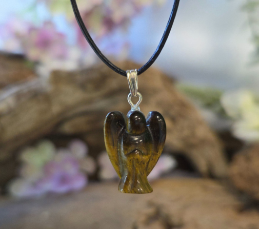 Tijgeroog Engelen Hanger - 2 cm