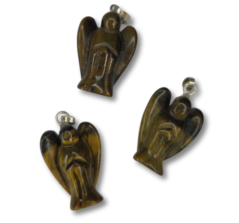 Tijgeroog Engelen Hanger - 2 cm