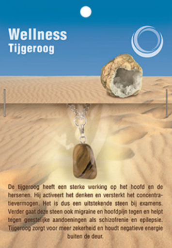 Tijgeroog Gezondheidshanger + Ketting