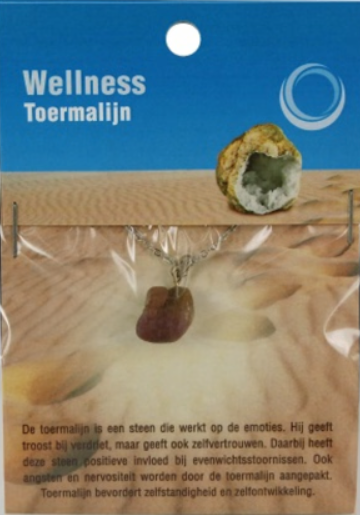 Toermalijn Watermeloen Gezondheidshanger + Ketting